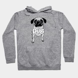 Pug Word Cloud Design for Pug Lovers Hoodie